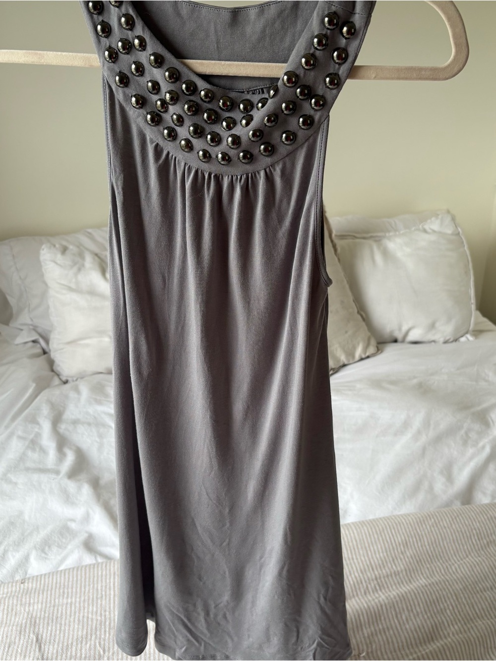 90's y2k beaded Halter Neck Tank Top - Picture 4 of 6